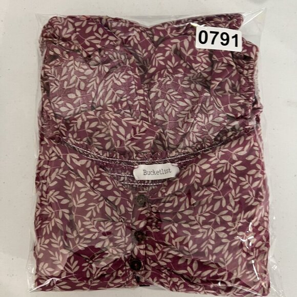 Anthropologie Bucketlist Women L Boho Maxi Top Smocked Back Bishop Sleeve Blouse - Picture 16 of 16